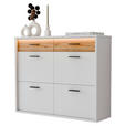 HÄNGESCHUHSCHRANK 125/101/37 cm  - Eichefarben/Anthrazit, Design, Holzwerkstoff/Metall (125/101/37cm) - Xora