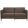 3-SITZER-SOFA in Leder Dunkelbraun  - Dunkelbraun/Schwarz, Design, Leder/Metall (190/84/99cm) - Dieter Knoll