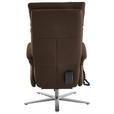 RELAXSESSEL in Leder Braun  - Edelstahlfarben/Braun, Design, Leder/Metall (70/124/85cm) - Cantus