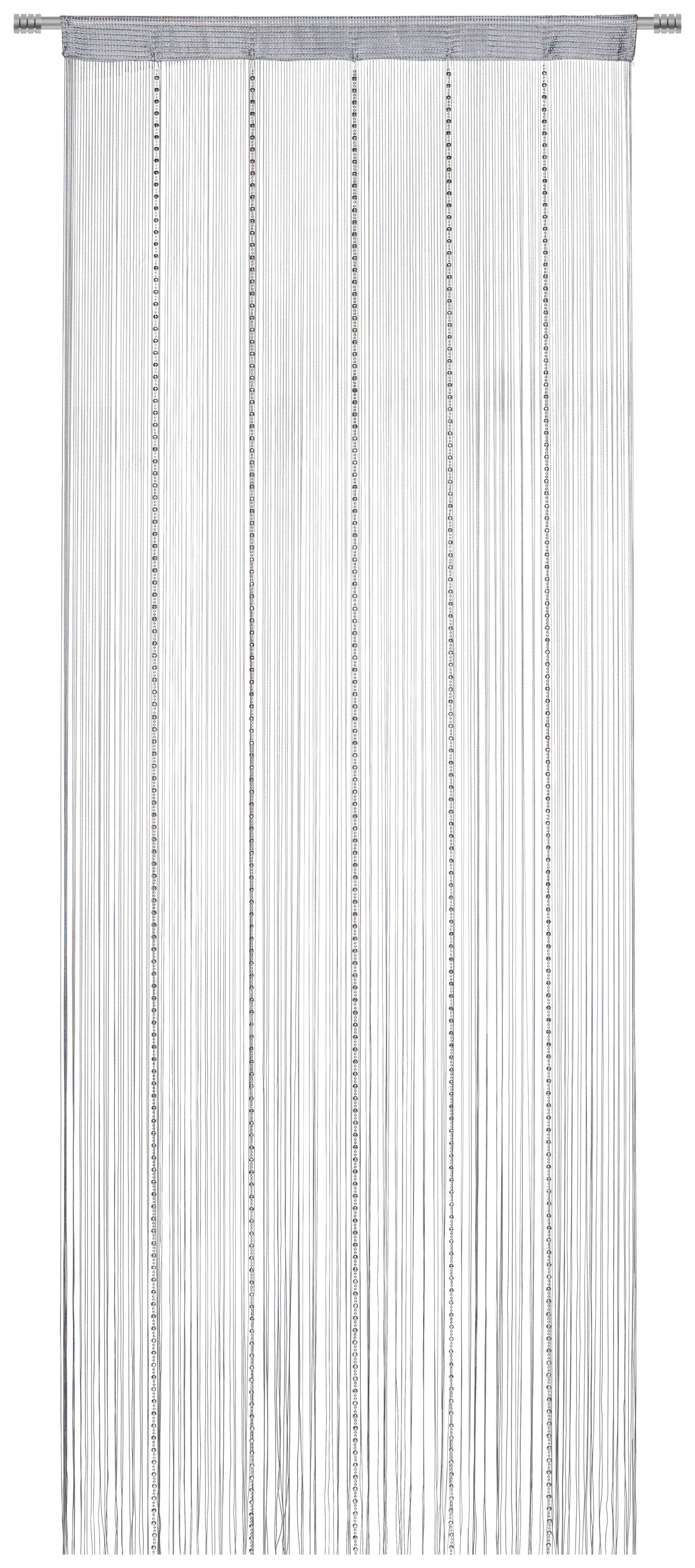 FADENVORHANG transparent  - Grau, Basics, Textil (90/245cm) - Esposa
