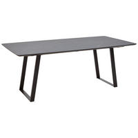 ESSTISCH      - Schwarz/Grau, Design, Kunststoff/Metall (200/100/76cm) - Dieter Knoll