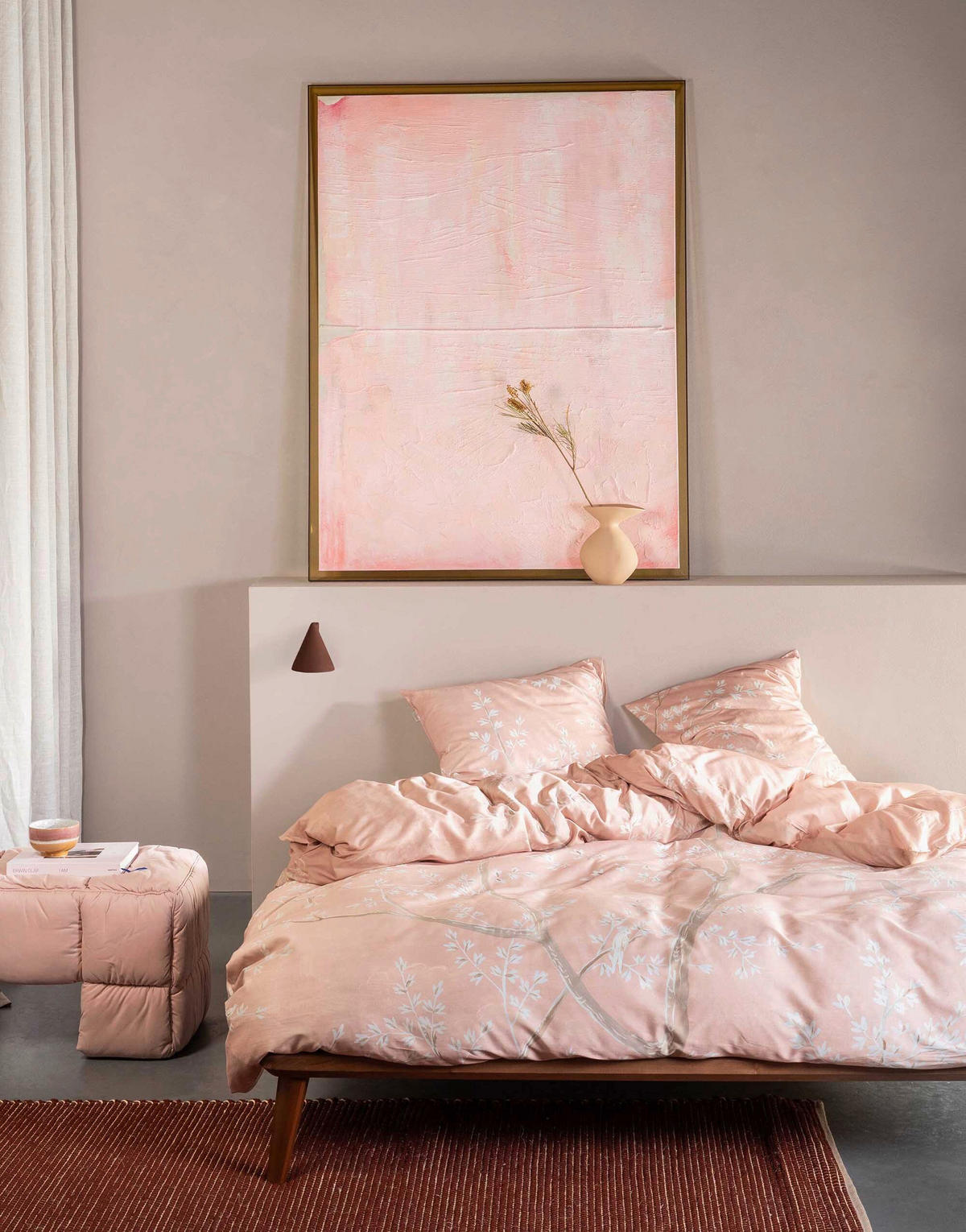 BETTWÄSCHE 2-teilig Lucienne Satin 155/220 cm  - Hellrosa, KONVENTIONELL, Textil (155/220cm) - Essenza