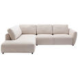 ECKSOFA  in Chenille Naturfarben  224/307 cm  - Schwarz/Naturfarben, KONVENTIONELL, Kunststoff/Textil (224/307cm) - Hom`in