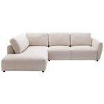 ECKSOFA  in Chenille Naturfarben  224/307 cm  - Schwarz/Naturfarben, KONVENTIONELL, Kunststoff/Textil (224/307cm) - Hom`in