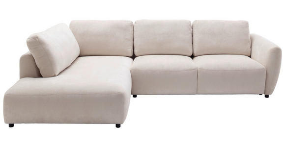 ECKSOFA  in Chenille Naturfarben  224/307 cm  - Schwarz/Naturfarben, KONVENTIONELL, Kunststoff/Textil (224/307cm) - Hom`in
