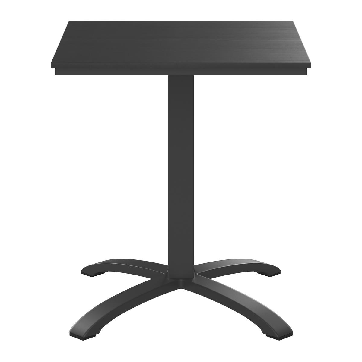 GARTENTISCH Metall, Kunststoff Schwarz quadratisch  - Schwarz, Modern, Kunststoff/Metall (70/72/70cm) - Ambia Garden