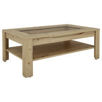 COUCHTISCH in Glas, Holzwerkstoff 110/67/43 cm  - Eiche Artisan, Basics, Glas/Holzwerkstoff (110/67/43cm) - MID.YOU