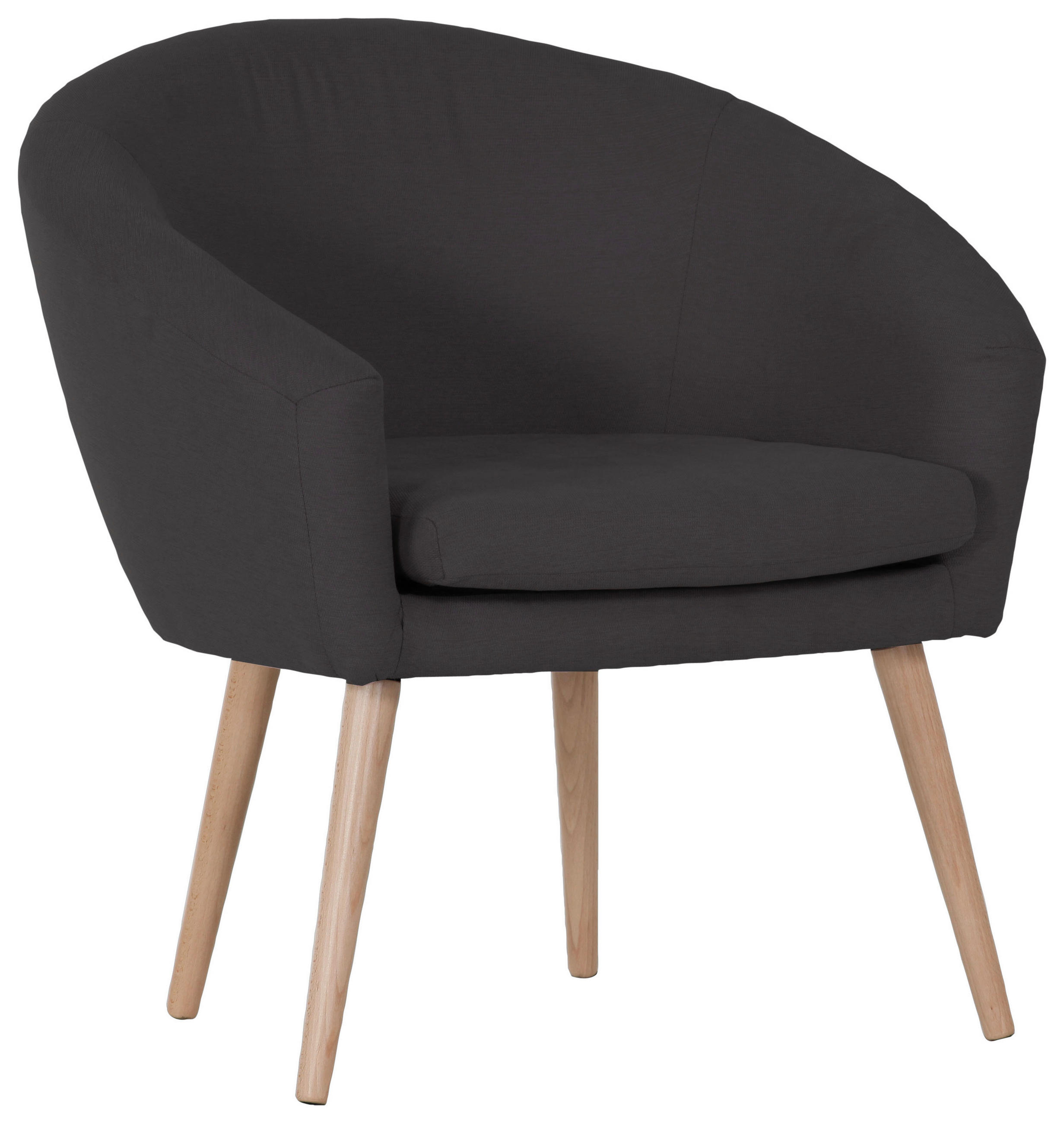 FOTELJA tekstil  smeđa   - prirodne boje/smeđa, Design, tekstil (73/73/43/66cm) - Carryhome
