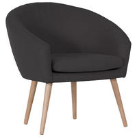 FOTELJA tekstil  smeđa   - prirodne boje/smeđa, Design, tekstil (73/73/43/66cm) - Carryhome