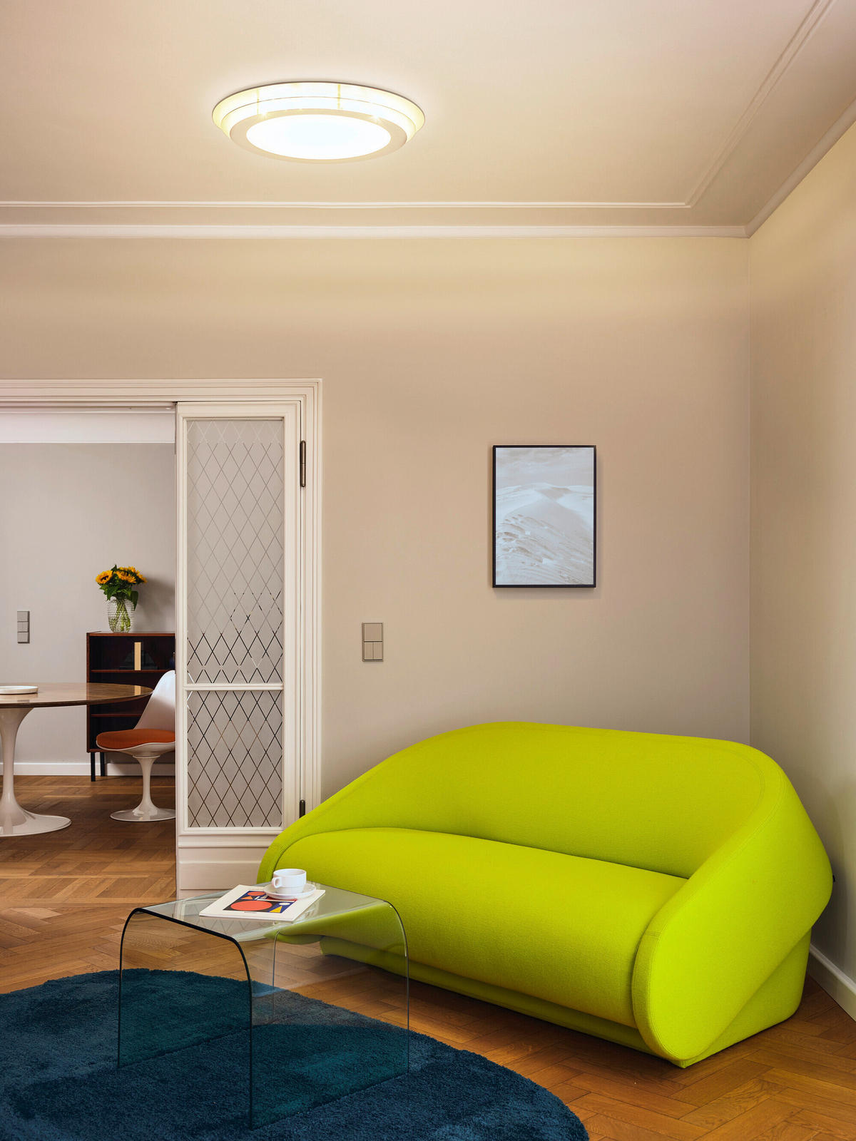 LED-DECKENLEUCHTE Orbis Spiral Layer Round 50/7 cm   - Weiß, Design, Kunststoff/Metall (50/7cm) - Osram