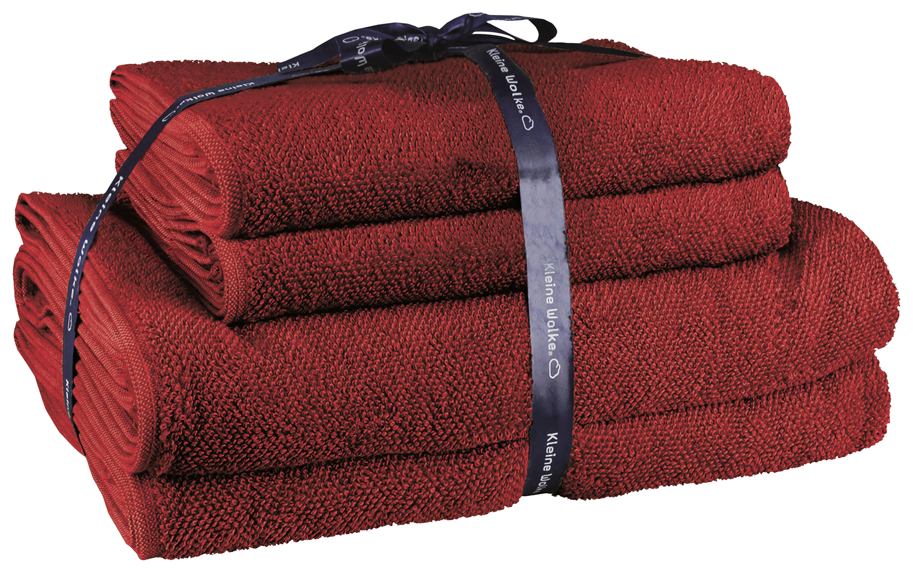 HANDTUCHSET Chill Rot  - Rot, KONVENTIONELL, Textil (50x100/70x140cm) - Kleine Wolke