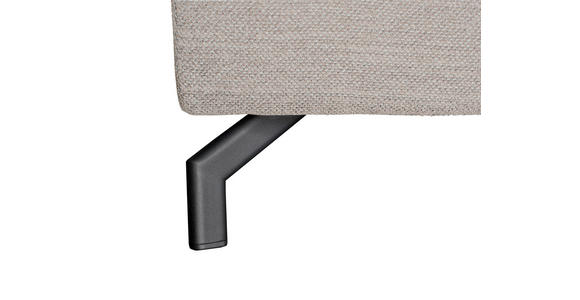 ECKSOFA Beige Chenille - Beige/Schwarz, KONVENTIONELL, Textil/Metall (185/240cm) - Carryhome