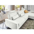 ECKSOFA  in Echtleder Weiß  334/176 cm  - Schwarz/Weiß, Design, Leder/Metall (334/176cm) - Dieter Knoll