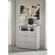 HIGHBOARD Hellgrau  121,9/121,5/45,2 cm  - Hellgrau/Schwarz, Design, Glas/Keramik (121,9/121,5/45,2cm) - Dieter Knoll