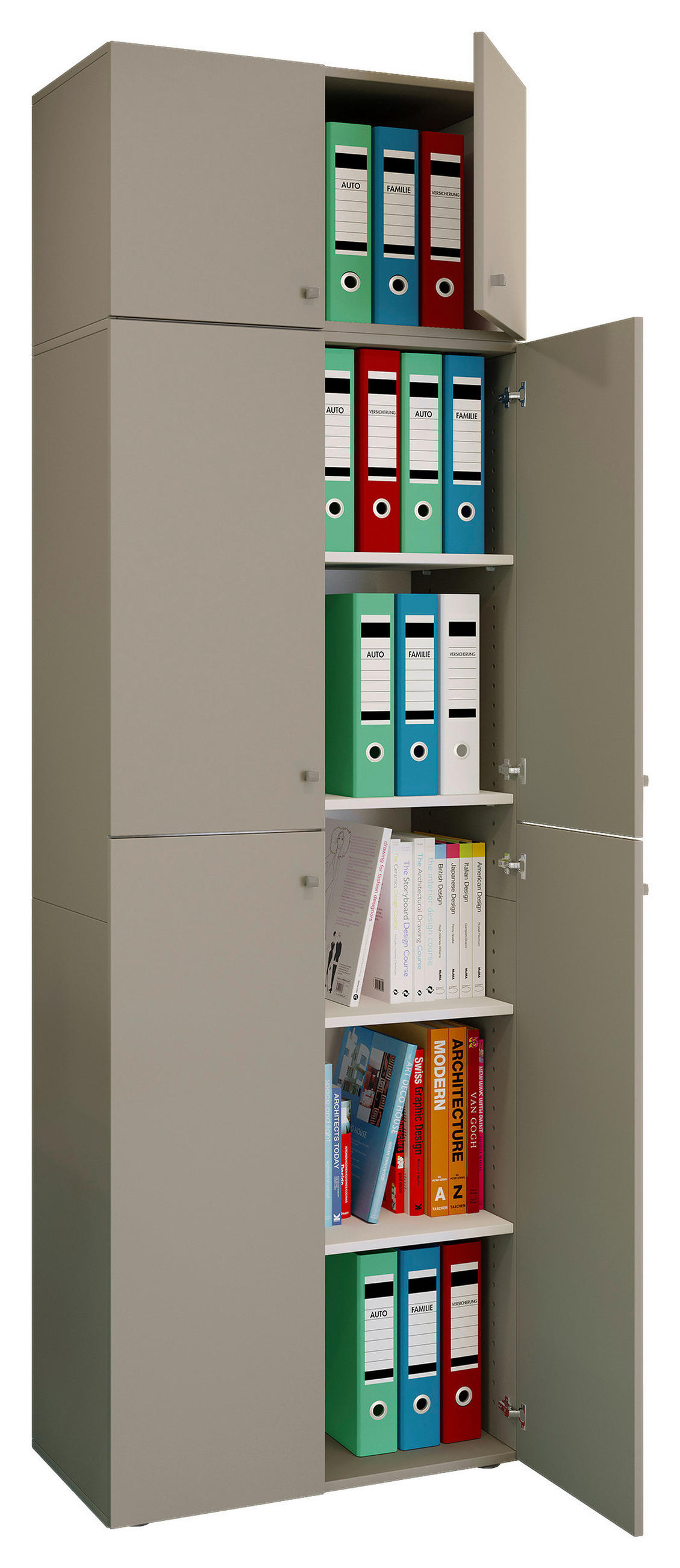 AKTENSCHRANK 70/223/39 cm  - Grau, Modern, Holzwerkstoff (70/223/39cm) - MID.YOU