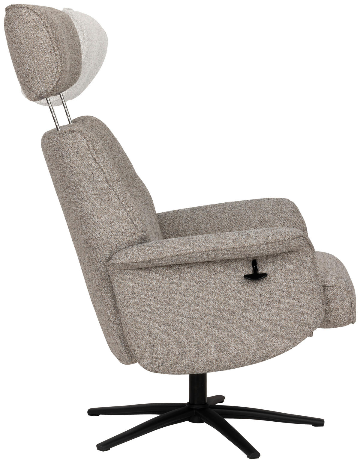 RELAXSESSELSET Bouclé    - Taupe/Schwarz, Design, Holz/Textil (77/108/81cm) - Livetastic