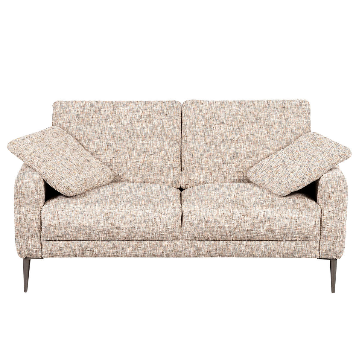 2-SITZER-SOFA Webstoff Blau, Gelb, Rot, Weiss  - Blau/Weiss, Design, Textil/Metall (157/85/92cm) - Livetastic
