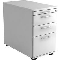 ANSTELLCONTAINER Weiß  - Alufarben/Schwarz, KONVENTIONELL, Holzwerkstoff/Kunststoff (42,8/72-76/80cm) - Venda