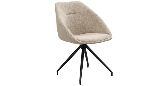 STUHL - Taupe/Schwarz, Trend, Textil/Metall (56/79/59,5cm) - Xora