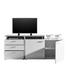 TV-ELEMENT Grau, Weiß - Anthrazit/Silberfarben, Design, Holzwerkstoff/Kunststoff (184/76/40cm) - Carryhome