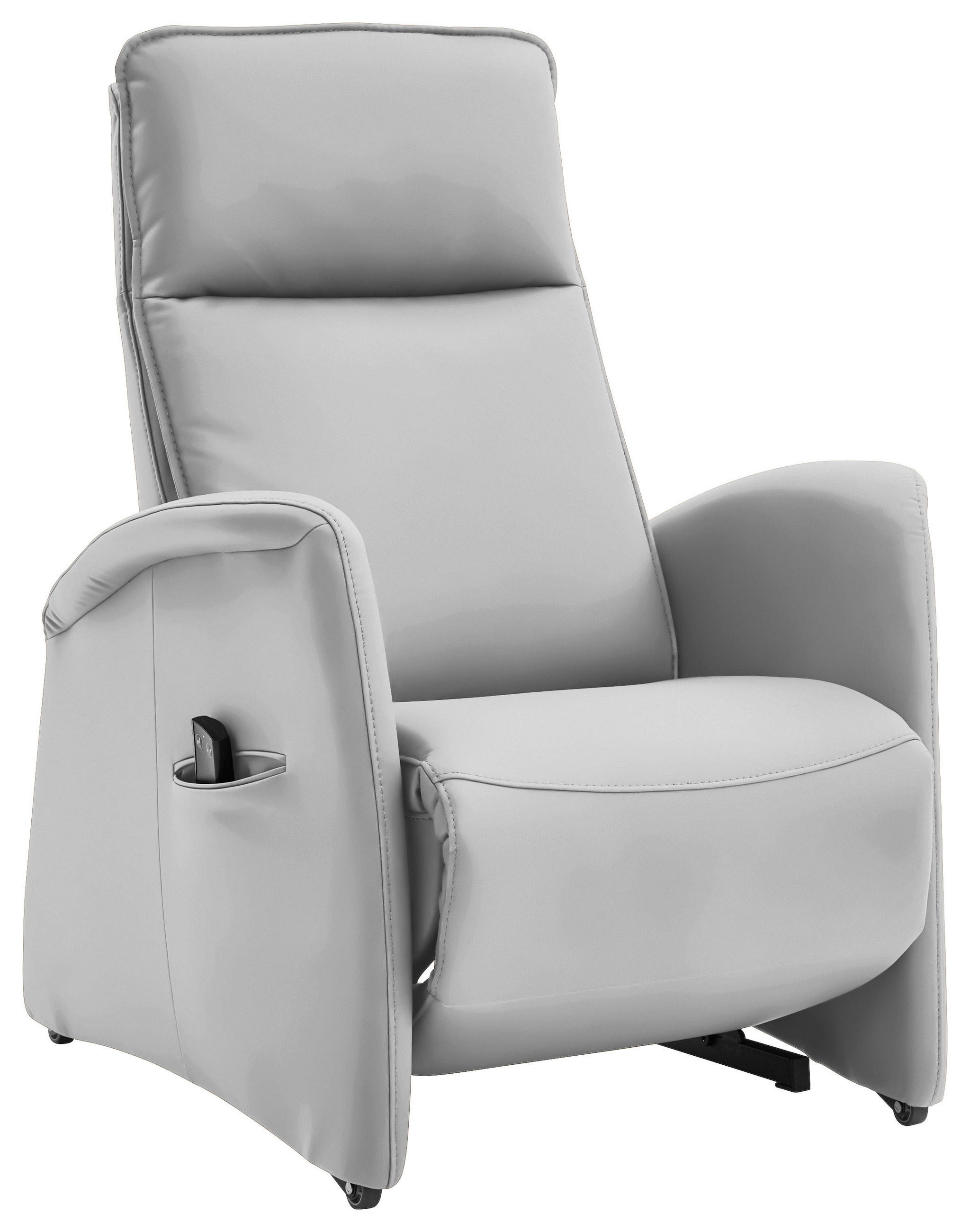 FERNSEHSESSEL in Weiss  - Weiss/Schwarz, Design, Leder/Kunststoff (79/114/87-176cm) - Valdera