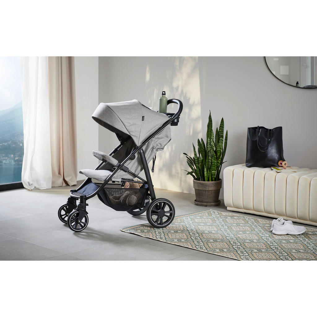 Thumbnail - Graco Buggy Eezefold DLX Lunar, Grau, Textil, 59.4x103x93 cm, Feststellbremse, Fußstütze abklappbar, Federung, 5-Punkte-...