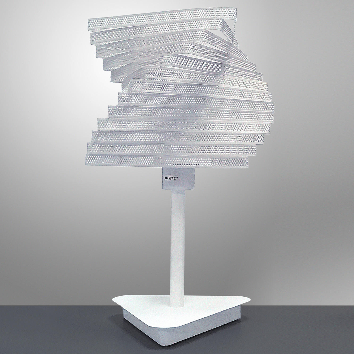 TISCHLEUCHTE 25/40 cm   - Weiß, Design, Metall (25/40cm)