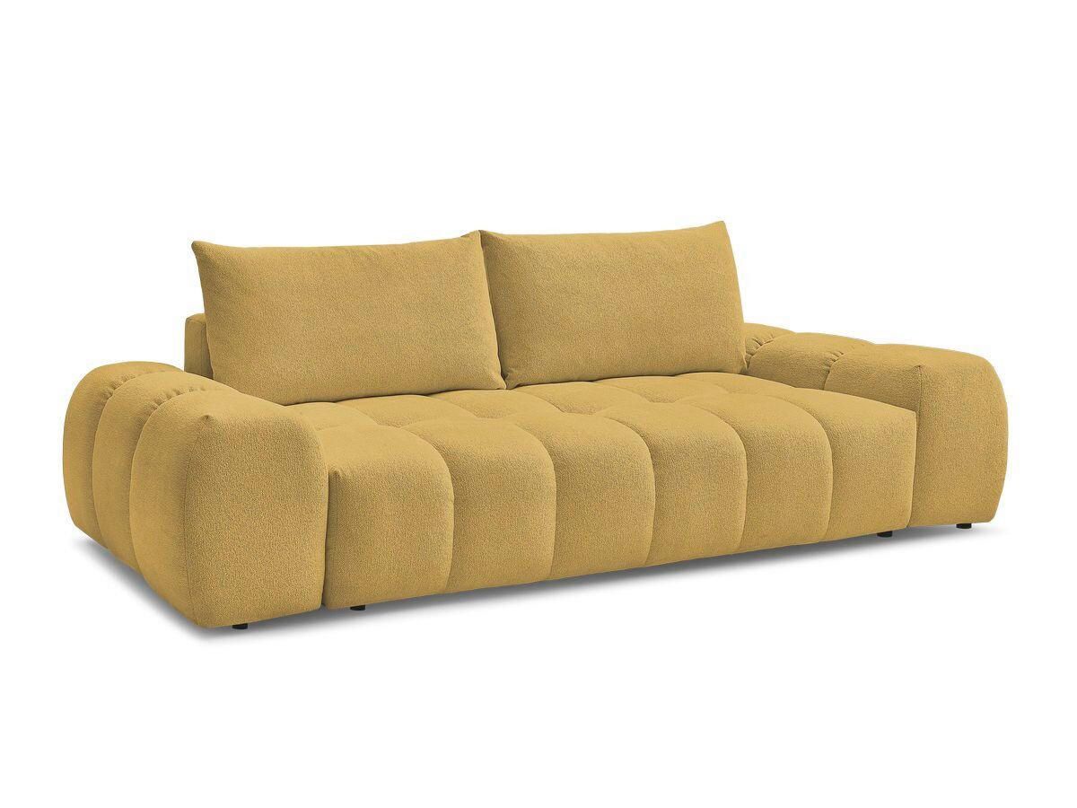 SCHLAFSOFA Flachgewebe Gelb  - Gelb/Schwarz, MODERN, Kunststoff/Textil (278/115/90cm) - Livetastic