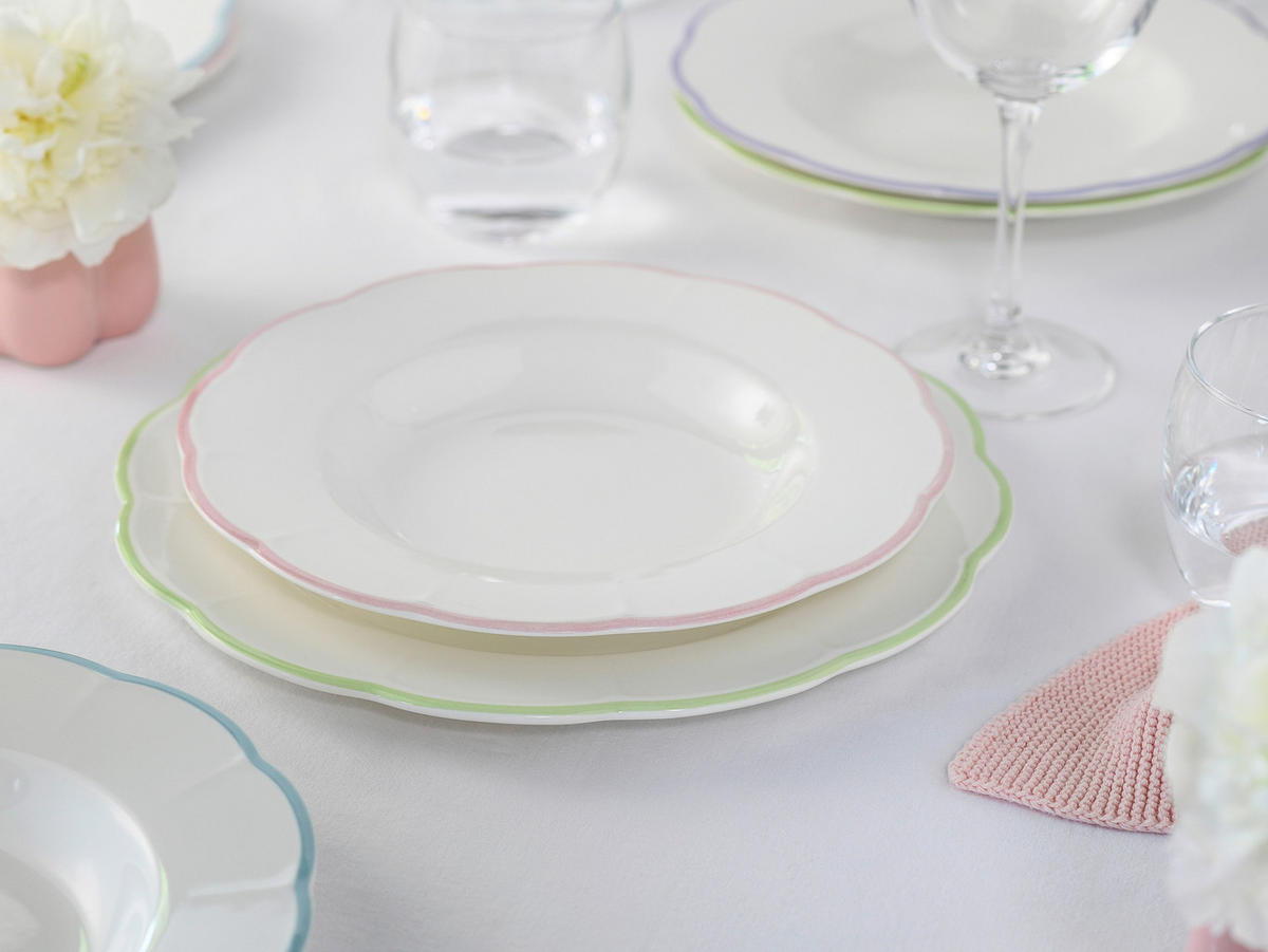 Serviciu De Masă 8 piese  - lila/verde limetă, Basics, ceramică - Creatable