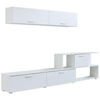 DNEVNI REGAL,  bela  - srebrne barve/bela, Design, umetna masa/leseni material (277/102/35cm) - MID.YOU