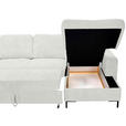 WOHNLANDSCHAFT Creme Cord  - Creme/Schwarz, KONVENTIONELL, Textil/Metall (197/303/148cm) - Carryhome