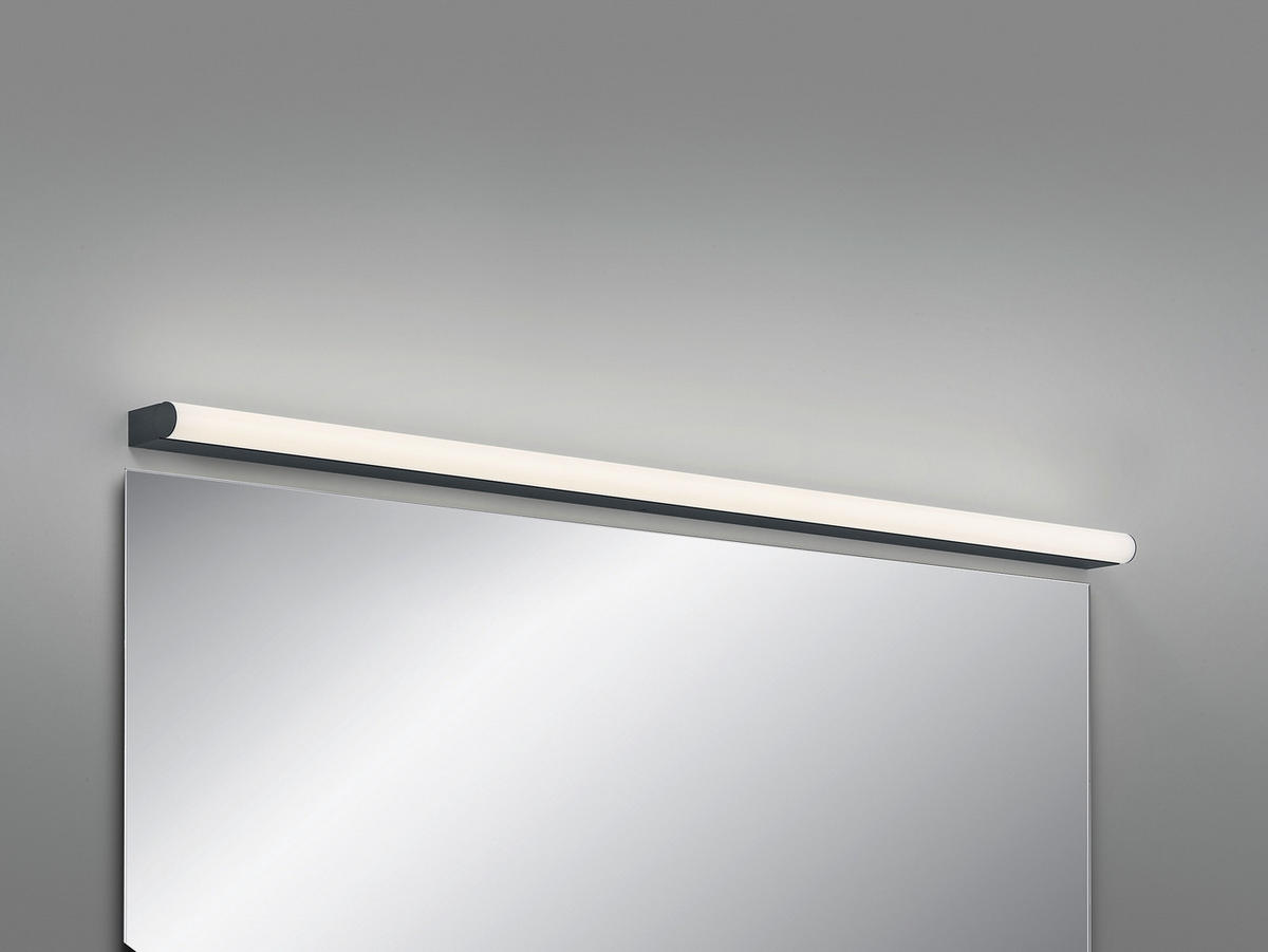 SPIEGELLEUCHTE Ponto-S 3/120/5 cm   - Schwarz, KONVENTIONELL, Kunststoff/Metall (3/120/5cm) - Helestra