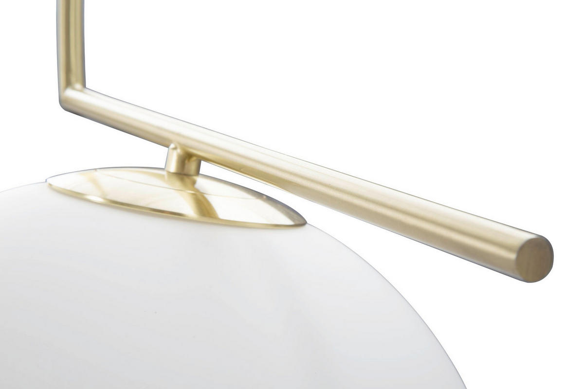 WANDLEUCHTE 50/30/100 cm  - Goldfarben/Weiß, Trend, Glas/Metall (50/30/100cm) - Mauro Ferretti