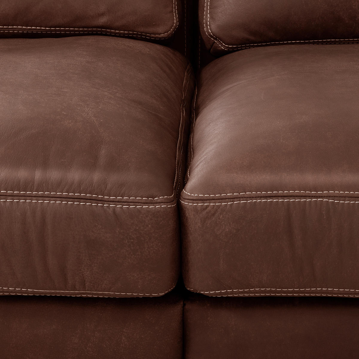 3-SITZER-SOFA  in Echtleder Braun   - Beige/Schwarz, Design, Leder/Kunststoff (300/85/123cm) - Livetastic