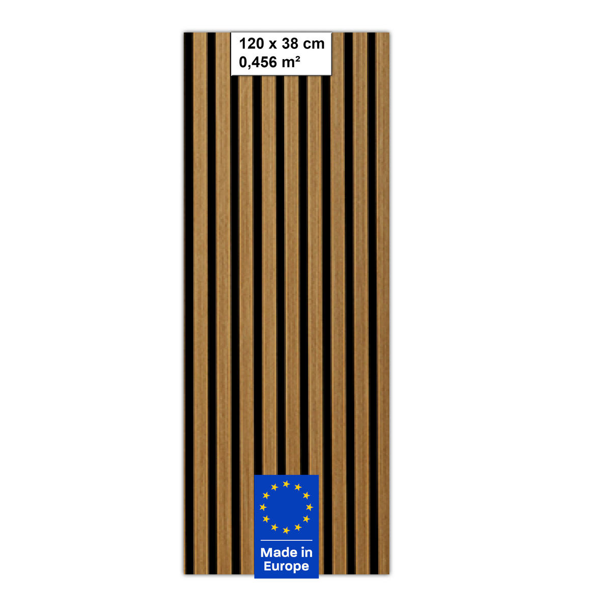 AKUSTIKPANEEL Economico Eichefarben {item.attr('912-5560),[ ]}120/38/1,65 cm  - Eichefarben, Basics, Holzwerkstoff/Kunststoff (120/38/1,65cm)