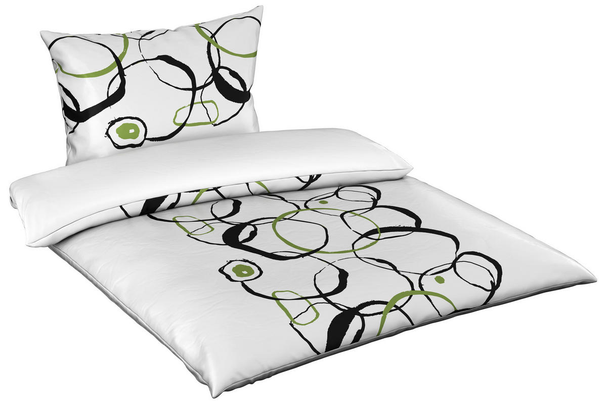 POSTELJINA SA DVA LICA SILENT LIVING 140/200 cm saten zelena, crna  - zelena/crna, Trendi, tekstil (140/200cm) - Esposa
