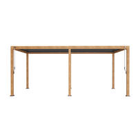 PERGOLA 600/250/300 cm Aluminium  - Anthrazit/Braun, MODERN, Metall (600/250/300cm) - Gardenson