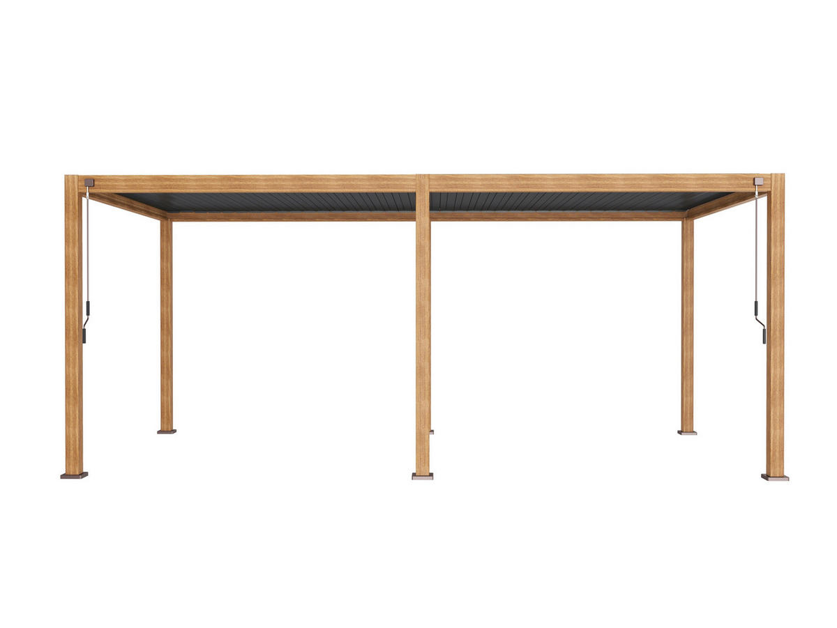 PERGOLA 600/250/300 cm Aluminium  - Anthrazit/Braun, MODERN, Metall (600/250/300cm) - Gardenson