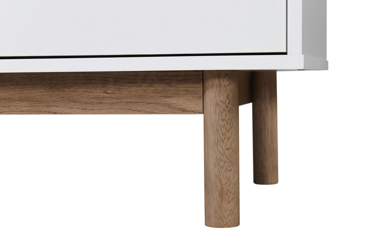 SIDEBOARD Melanie  in  - Eichefarben/Weiß, Design, Holzwerkstoff/Metall (144/80/44cm) - MID.YOU