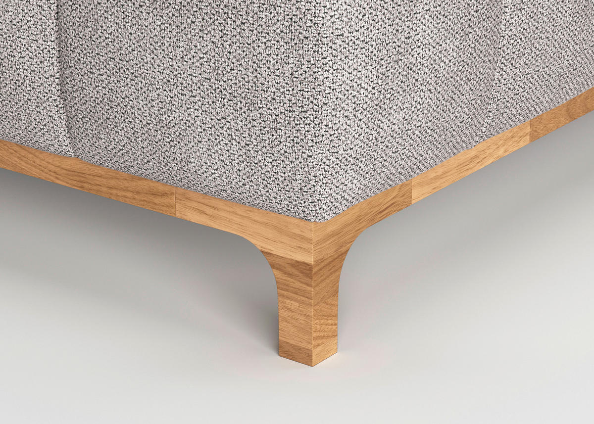 LIT BOXSPRING 160/200 cm  in Taupe  - Taupe/Eichefarben, Modern, Holz/Holzwerkstoff (160/200cm) - MID.YOU