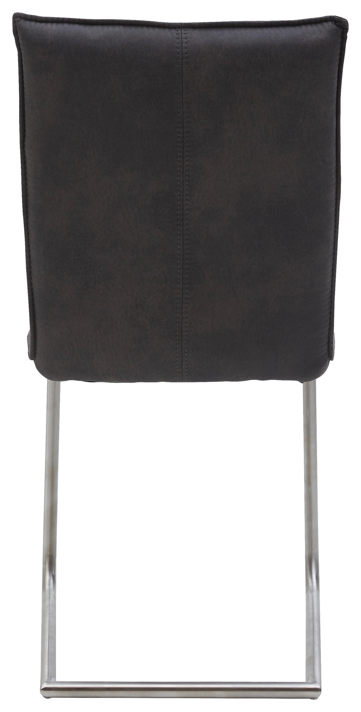 SCHWINGSTUHL  Beinauswahl, Stoffauswahl, Typenauswahl, Gestellauswahl Mikrofaser  Anthrazit, Edelstahlfarben  - Edelstahlfarben/Anthrazit, Design, Textil/Metall (47/87/62cm) - Valnatura