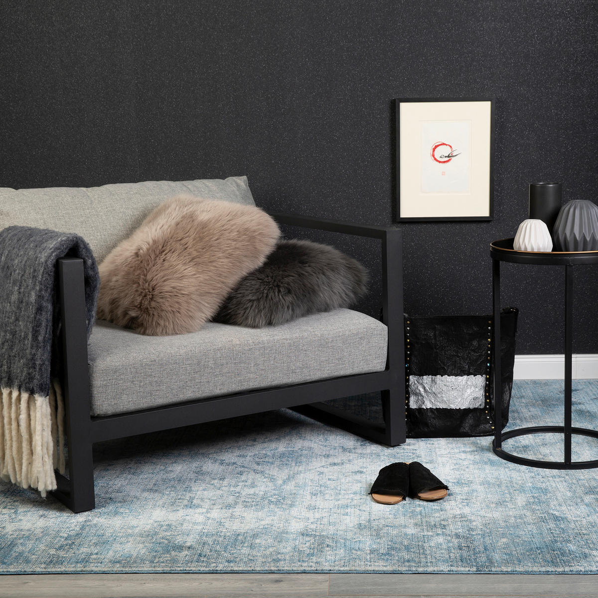 VINTAGE-TEPPICH 200/285 cm My Laos  - Blau, Design, Textil (200/285cm) - Novel