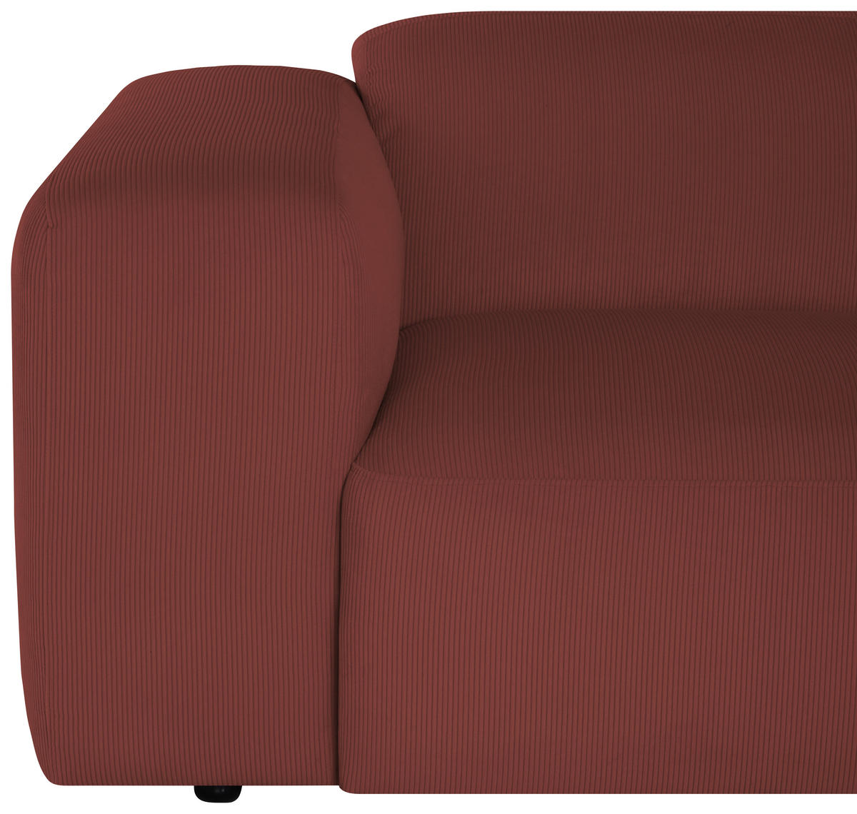 ECKSOFA HANNAH Rot Cord  - Rot/Schwarz, Design, Kunststoff/Textil (304/200cm) - MID.YOU