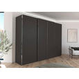 SCHWEBETÜRENSCHRANK 316/235/68 cm 4-türig Graphitfarben  - Chromfarben/Graphitfarben, Design, Holzwerkstoff/Metall (316/235/68cm) - Novel