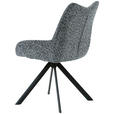 STUHL  in Eisen Chenille Metall, Textil  - Schwarz/Grau, Design, Textil/Metall (55/89/61cm) - Ambia Home
