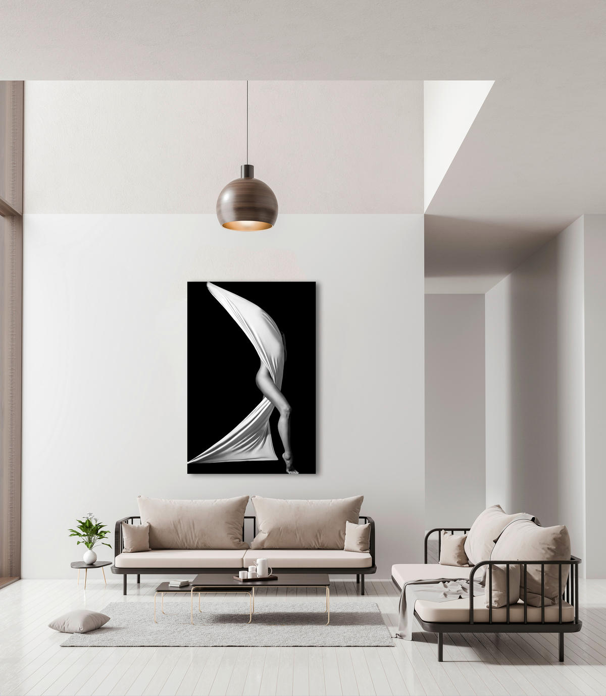 BILD 80/120 cm  - Schwarz/Weiß, Design, Kunststoff (80/120cm)