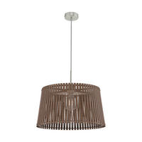 HÄNGELEUCHTE Sendero 45/130 cm   - Braun, Natur, Holz/Metall (45/130cm) - Eglo