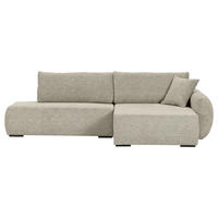 ECKSOFA Mintgrün Flachgewebe Zierkissen, Rückenkissen, Bettkasten, Schlaffunktion, Rücken echt, Liegefläche im Originalstoff  - Schwarz/Mintgrün, KONVENTIONELL, Kunststoff/Textil (260/145cm) - Carryhome