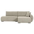 ECKSOFA Mintgrün Flachgewebe Zierkissen, Rückenkissen, Bettkasten, Schlaffunktion, Rücken echt, Liegefläche im Originalstoff  - Schwarz/Mintgrün, KONVENTIONELL, Kunststoff/Textil (260/145cm) - Carryhome