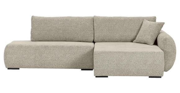 ECKSOFA Mintgrün Flachgewebe Zierkissen, Rückenkissen, Bettkasten, Schlaffunktion, Rücken echt, Liegefläche im Originalstoff  - Schwarz/Mintgrün, KONVENTIONELL, Kunststoff/Textil (260/145cm) - Carryhome